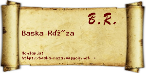 Baska Róza névjegykártya