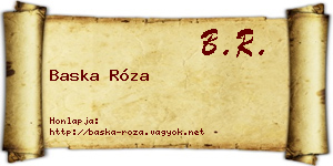 Baska Róza névjegykártya