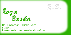 roza baska business card